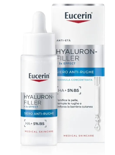 Eucerin Hyaluron Filler + 3x Effect Siero Antirughe Concentrato 30 ml